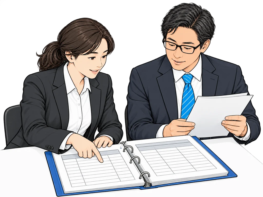 作業後の証跡整理のイラスト