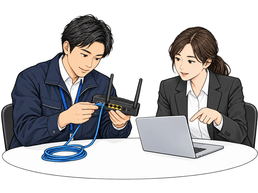 通信トラブルの切り分けのイラスト